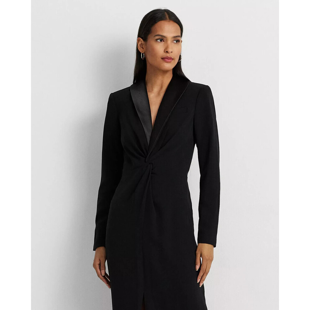 NEW Lauren Ralph Lauren Women's 14 Crepe Long-Sleeve Gown • Reg Price $345 - Picture 5 of 5